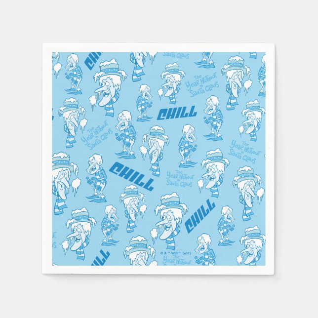 THE YEAR WITHOUT A SANTA CLAUS™ Snow Miser Pattern Napkins (Front)