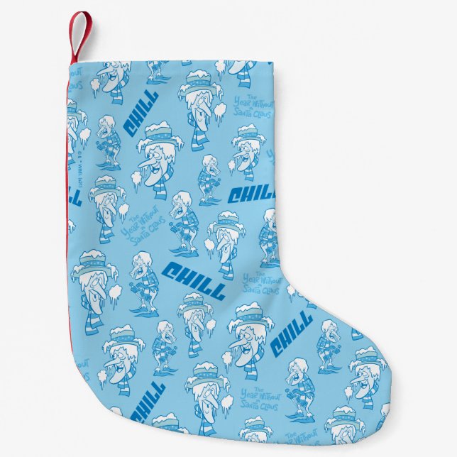 THE YEAR WITHOUT A SANTA CLAUS™ Snow Miser Pattern Small Christmas Stocking (Front)