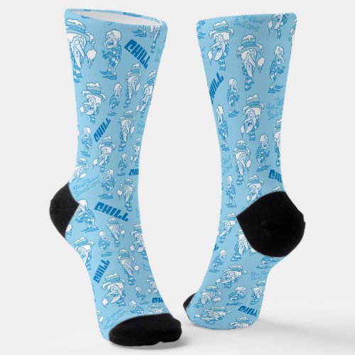 THE YEAR WITHOUT A SANTA CLAUS Snow Miser Pattern Socks