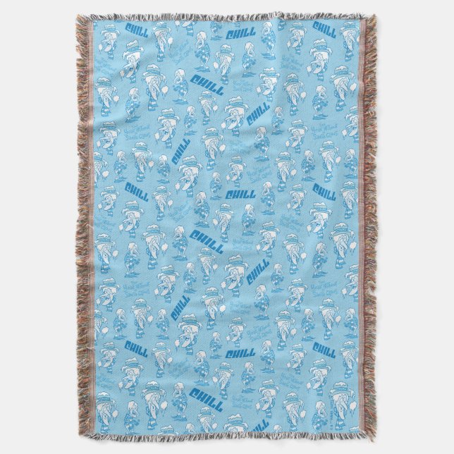THE YEAR WITHOUT A SANTA CLAUS™ Snow Miser Pattern Throw Blanket (Front Vertical)