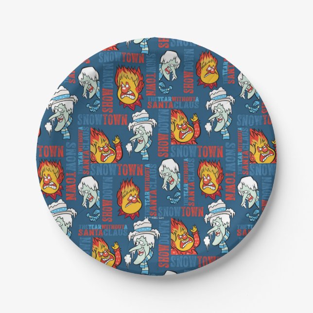 THE YEAR WITHOUT A SANTA CLAUS™ Snowtown Showdown Paper Plates (Front)