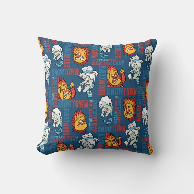 THE YEAR WITHOUT A SANTA CLAUS™ Snowtown Showdown Throw Pillow (Front)