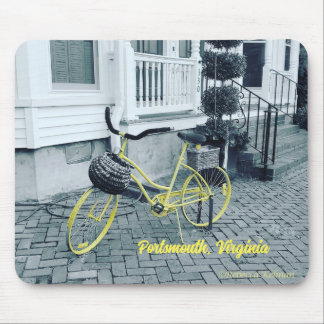 The Yellow Bicycle Mouse Pad