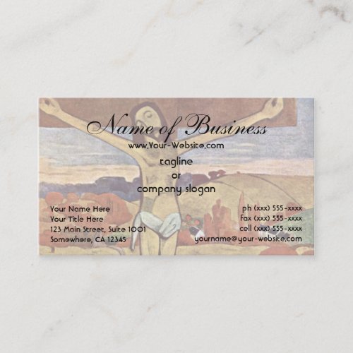 The Yellow Christ by Paul Gauguin Business Card