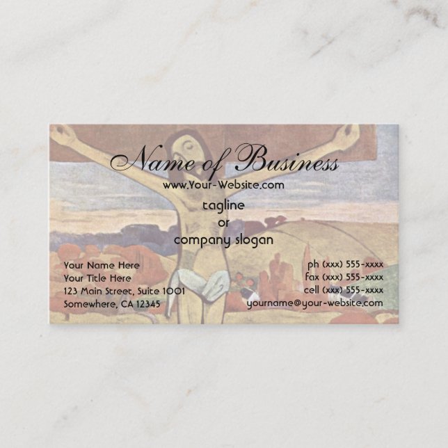 The Yellow Christ by Paul Gauguin Business Card (Front)