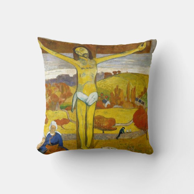 The Yellow Christ, Gauguin Throw Pillow (Front)