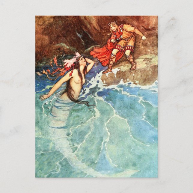 The Yellow Dwarf:  The King Meets The Mermaid Postcard (Front)