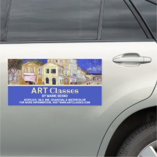 The Yellow House By Vincent Van Gogh, Art Classes Car Magnet