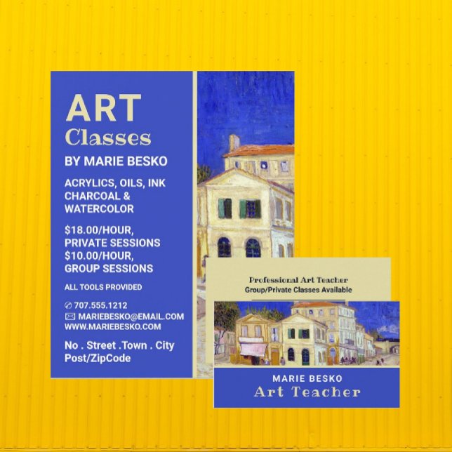 The Yellow House By Vincent Van Gogh, Art Classes Flyer (Creator Uploaded)