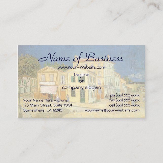The Yellow House by Vincent van Gogh Business Card (Front)