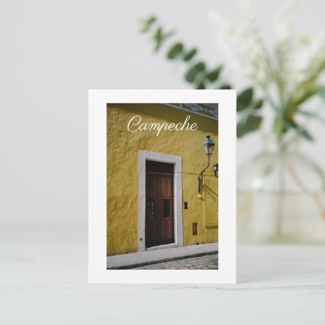 The Yellow House, Campeche, Mexico Holiday Postcard (Standing Front)