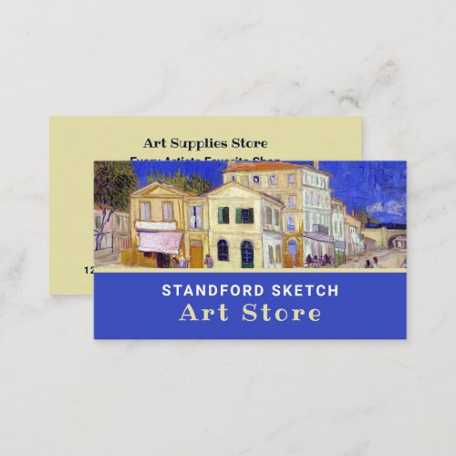 The Yellow House Van Gogh Art Supplies Store Business Card