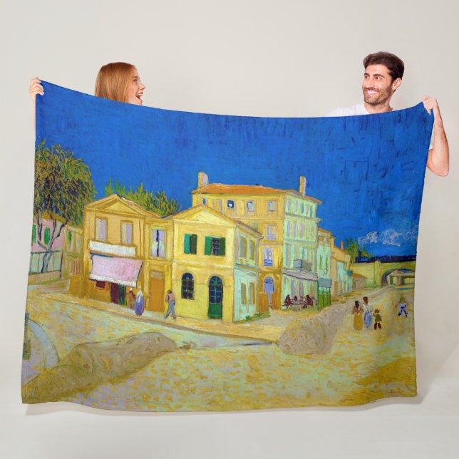 The Yellow House, Van Gogh Fleece Blanket (In Situ)