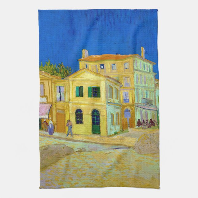 The Yellow House, Van Gogh Kitchen Towel (Vertical)