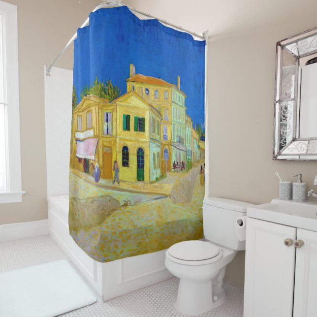 The Yellow House, Van Gogh Shower Curtain (In Situ)