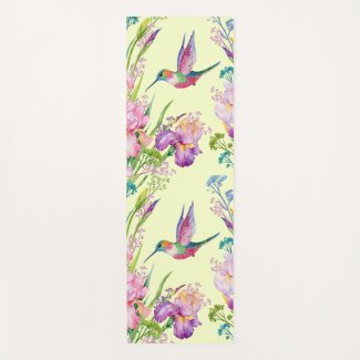 The Yellow Hummingbird Garden  Yoga Mat