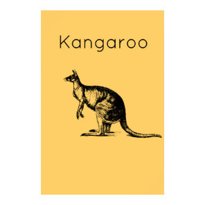 The Yellow Kangaroo Modern Wall Art