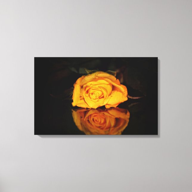 The yellow rose canvas print (Front)