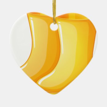 The Yellow Rubber Boots Ceramic Ornament by GraphicsRF at Zazzle
