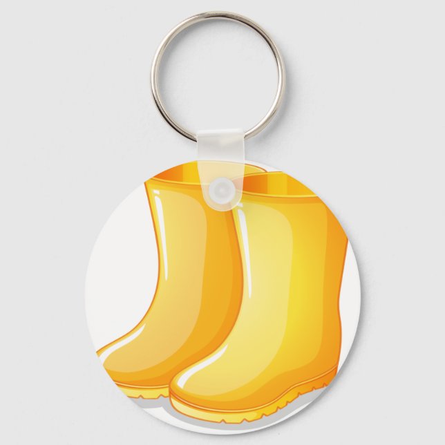 The yellow rubber boots keychain (Front)