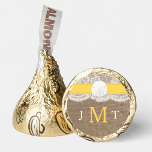 The Yellow Sand Dollar Beach Wedding Collection Hershey®'s Kisses®