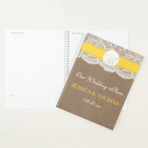 The Yellow Sand Dollar Beach Wedding Collection Planner