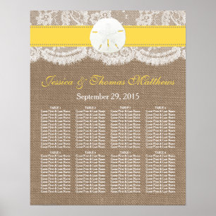 The Yellow Sand Dollar Beach Wedding Collection Poster
