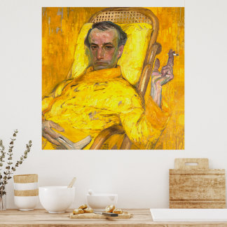The Yellow Scale, Man Smoking a Cigarette Poster