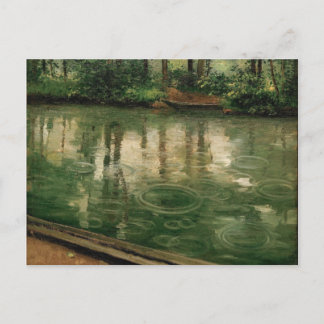 The Yerres Rain Gustave Caillebotte Postcard