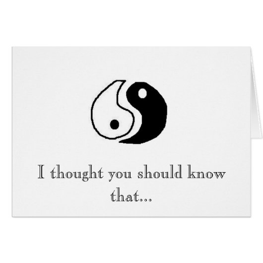 The Yin to my Yang Cards (Front Horizontal)
