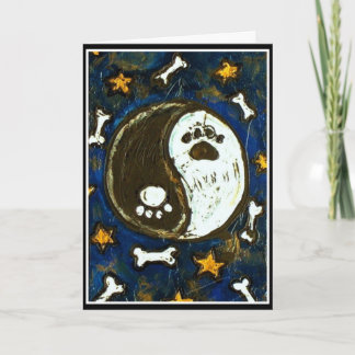 The Yip and The Yang...Good and Evil Pooch... Card