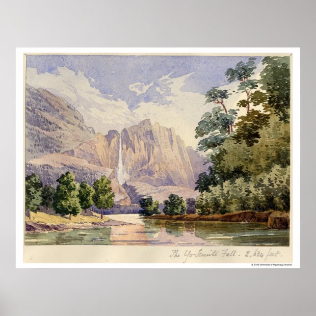 The Yo-Semite Fall. 2,634 ft. Poster (Front)