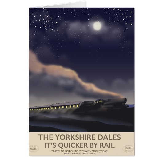 The Yorkshire Dales Railway poster Cards (Front)