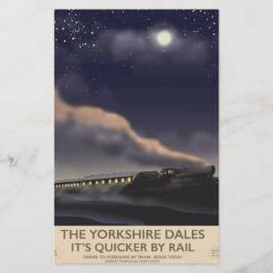 The Yorkshire Dales Railway poster Stationery