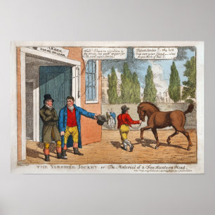 The Yorkshire Jockey Vintage Horse Racing Poster