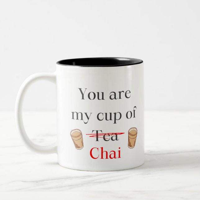 The you are my cup of tea chai mug design  (Left)
