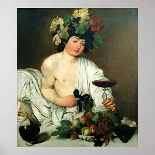 The Young Bacchus Caravaggio Poster