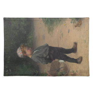 The Young Biologist (by Paul Peel) Cloth Placemat