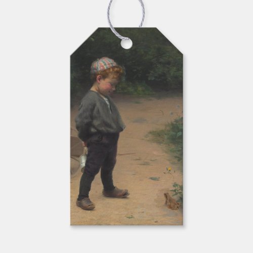 The Young Biologist With a Frog by Paul Peel Gift Tags