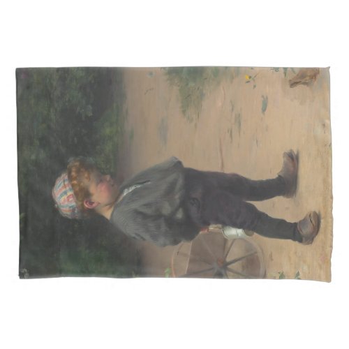 The Young Biologist With a Frog by Paul Peel Pillow Case