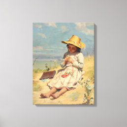 The Young Botanist (by Paul Peel) Canvas Print