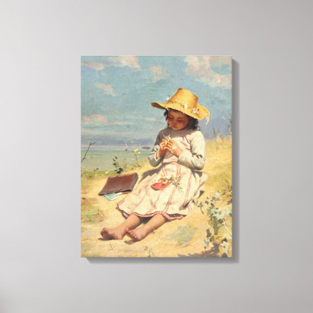 The Young Botanist (by Paul Peel) Canvas Print (Front)