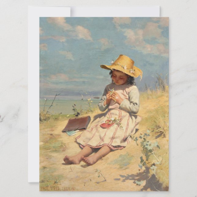 The Young Botanist (by Paul Peel) Card (Front)