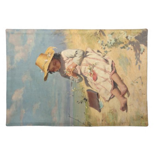 The Young Botanist by Paul Peel Cloth Placemat