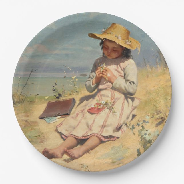 The Young Botanist (by Paul Peel) Paper Plates (Front)