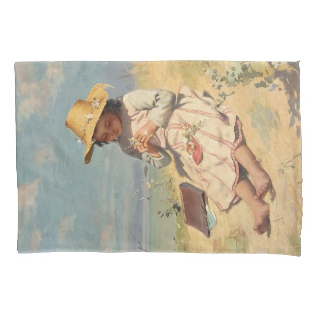 The Young Botanist (by Paul Peel) Pillow Case (Front-Left)