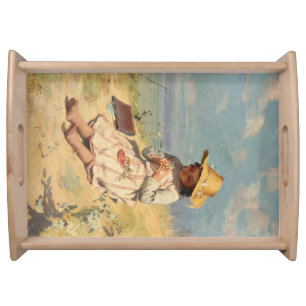 The Young Botanist (by Paul Peel) Serving Tray