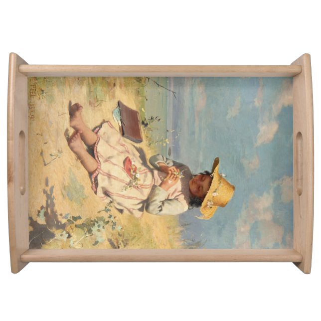 The Young Botanist (by Paul Peel) Serving Tray (Front)