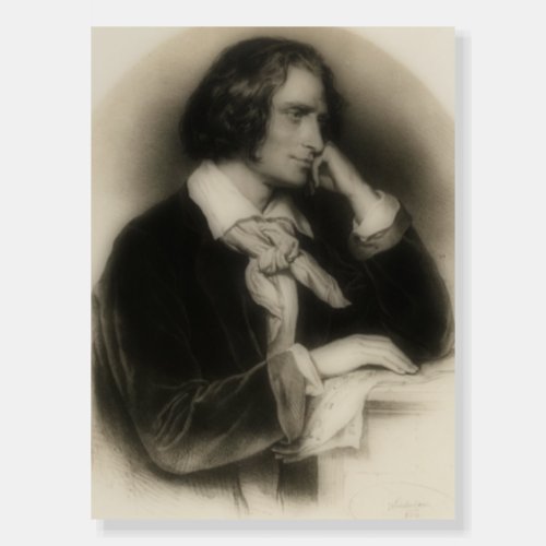 the young Franz Liszt _portrait Foam Board