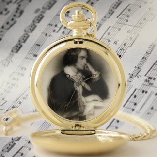 the young Franz Liszt -portrait Pocket Watch